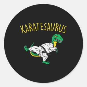 Adesivo Karatesaurus Trex Karate Funny Dinosaur Martial Ar