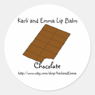 Adesivo Karli e chocolate Lipbalm de Emma