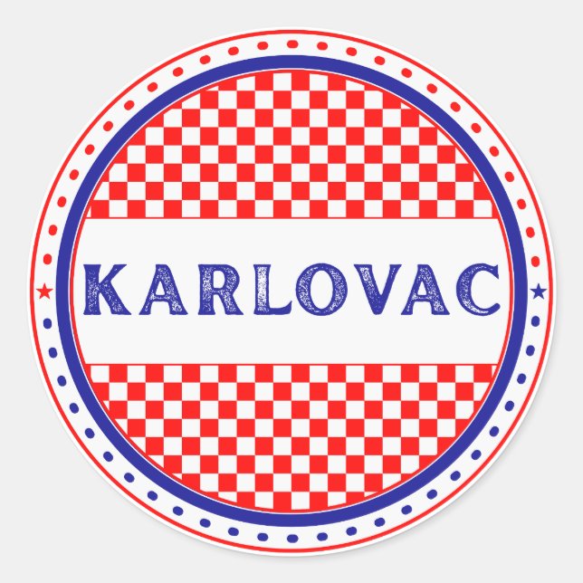 Adesivo Karlovac City Pride Emblem – Croatian Identity (Frente)