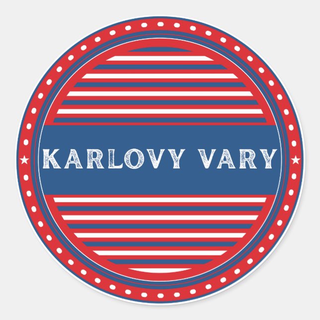 Adesivo Karlovy Vary City Pride Emblem – Czech Identity (Frente)