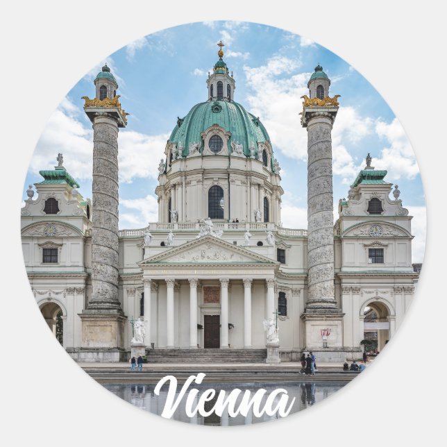 Adesivo Karlskirche em Viena, Áustria (Frente)