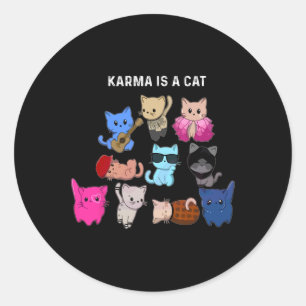 Adesivo Karma É Um Gato Engraçado Pássaros De Gato