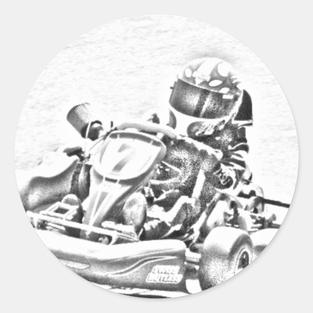 Adesivo Kart Racing B/W Shading (Frente)
