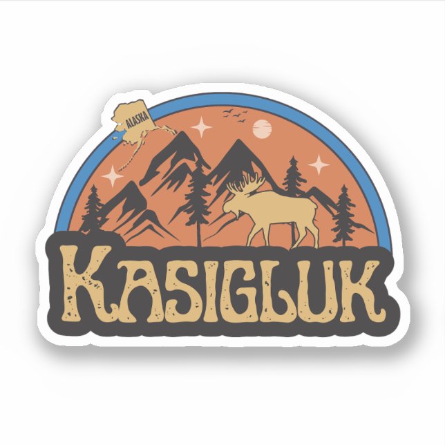 Adesivo Kasigluk, Alasca (Frente)