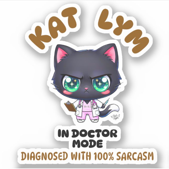 Adesivo Kat Lym In Doctor Mode  (Frente)