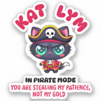 Adesivo Kat Lym In Pirate Mode 2