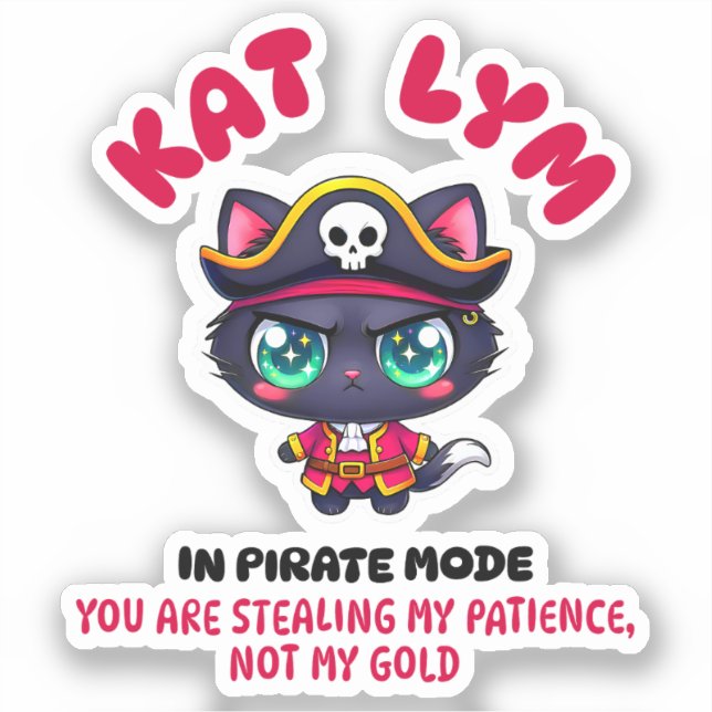 Adesivo Kat Lym In Pirate Mode 2 (Frente)
