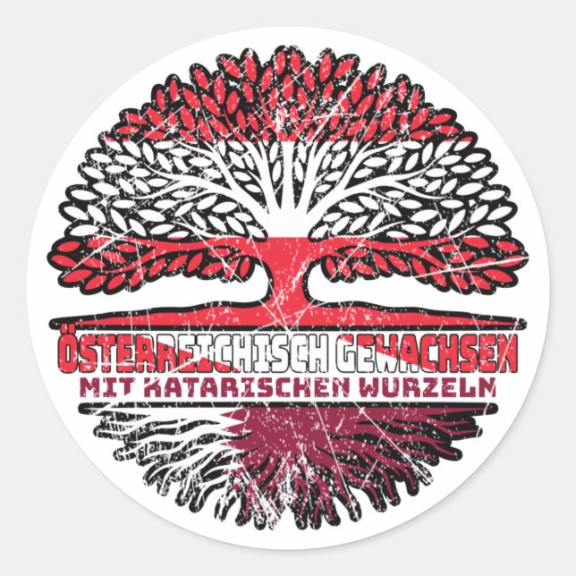 Adesivo Katar Katarisch Österreichisch Baum (Frente)