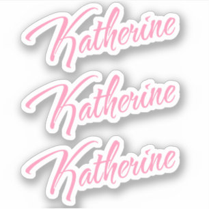 Adesivo Katherine Decorative Name (Nome decorativo da Cata