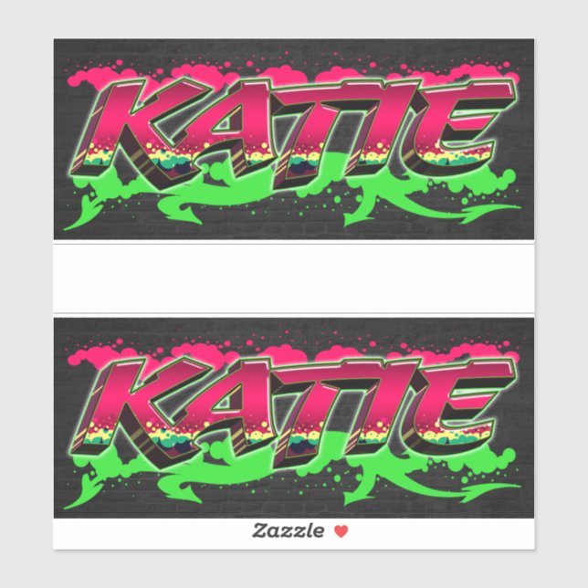 Adesivo Katie Vorname Name Graffiti Aufkleber Sticker (Folha)
