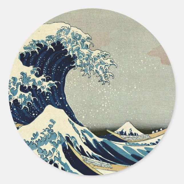 Adesivo Katsushika Hokusai é a onda de Excelentes de Kanag (Frente)