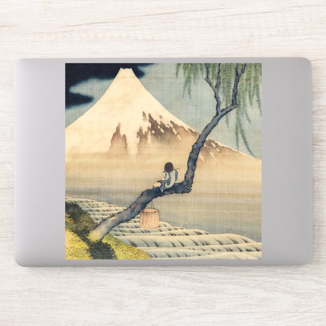 Adesivo Katsushika Hokusai - Menino Vendo o Monte Fuji (Computador)