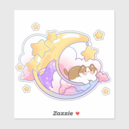 Adesivo Katze auf dem Mond