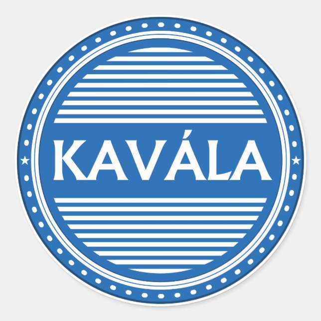 Adesivo Kavala City Pride Emblem – Greek Identity (Frente)