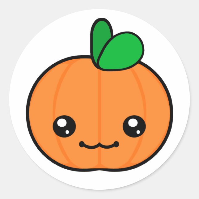 Adesivo Kawai Pumpkin Halloween Sticker (Frente)