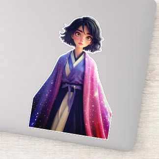 Adesivo Kawaii Anime Girl Sticker | Cute Galaxy Aesthetic 