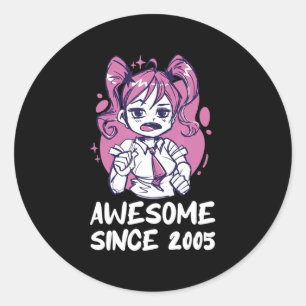 Adesivo Kawaii Anime Merch the Birthday Girl Year Old Bor