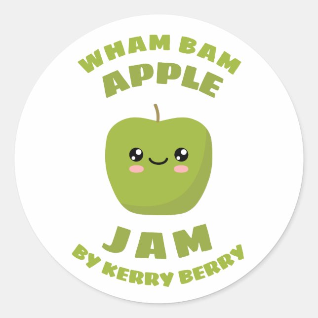 Adesivo Kawaii Apple Jam (Frente)
