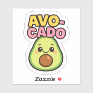 Adesivo Kawaii Avocado Sticker