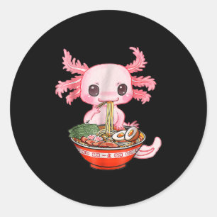 Adesivo Kawaii Axolotl Ramen Comida Gráfico A engraçado ja