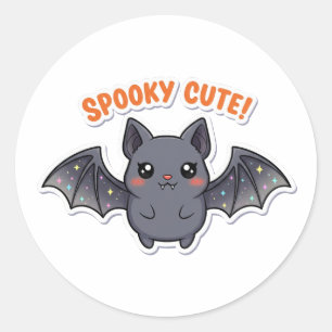 Adesivo Kawaii Bat Sticker - Cute Halloween Vampire Chibi
