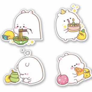Adesivo Kawaii Bears Sticker