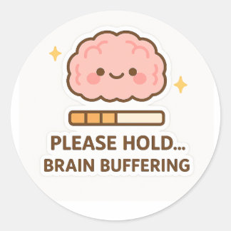 Adesivo Kawaii Brain Buffering Sticker