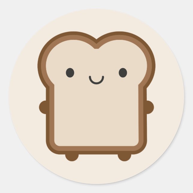 Adesivo Kawaii Bread / Toast (Frente)