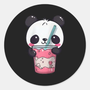 Adesivo Kawaii Bubble Tea Panda Boba-Tea Baseball Japonês