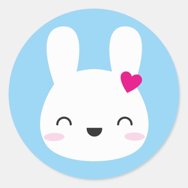 Adesivo Kawaii Bunny Emoções (Frente)