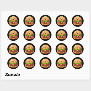 Adesivo Kawaii Burger Delight