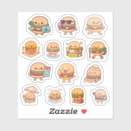 Adesivo Kawaii Burger Vinyl Stickers
