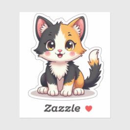 Adesivo Kawaii Calico Cat Sticker - Pet Art