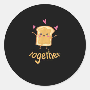 Adesivo Kawaii Casal de Amendoim e Geléia Melhor Juntos 