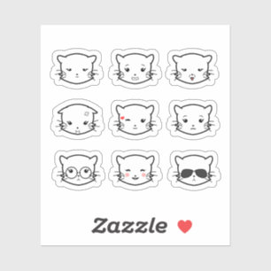 Adesivo Kawaii Cat Emoji 2