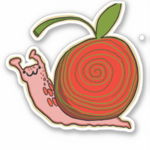 Adesivo Kawaii Cherry Snail Sticker
