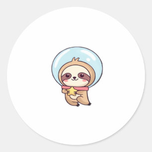 Adesivo Kawaii Chibi Sloth Astronauta � Cute Space Sloth C