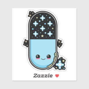 Adesivo Kawaii Chill Pill