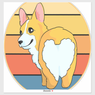 Adesivo Kawaii Corgi