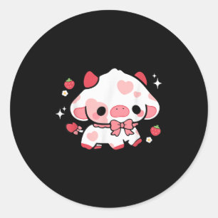 Adesivo Kawaii Cow Strawberry Cute Aestic Girls T