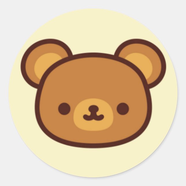 Adesivo Kawaii Cute Bear Sticker (Frente)