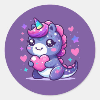 Adesivo Kawaii Cute Dia de os namorados Unicorn