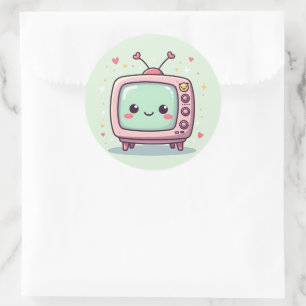 Adesivo Kawaii Cutie TV – Amigo Antena Pastel