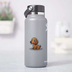 Adesivo Kawaii Dachshund, Encantador Adorável, Pequeno