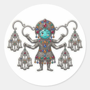 Adesivo Kawaii de Fíbula Berbere Amazigh Khalla Fo