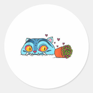 Adesivo Kawaii Demon Cat Engraçado Anime Otaku Japonês