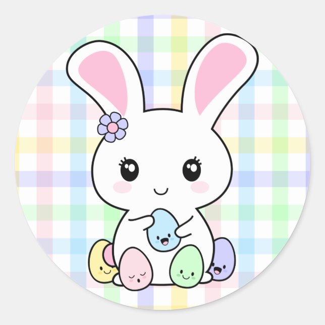 Adesivo Kawaii Easter Bunny (Frente)