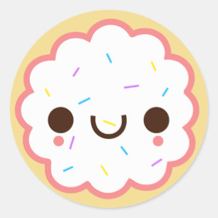 Adesivo kawaii fofo fosco e biscoito de açúcar Sticker