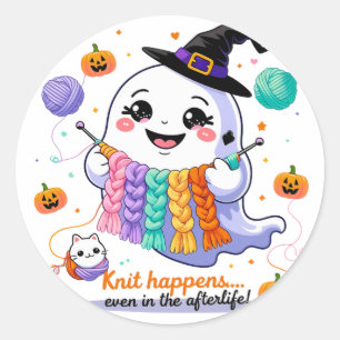 Adesivo Kawaii Ghost Knitker - Gif Bonito Halloween