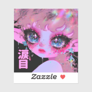 Adesivo Kawaii Glitter Teary Eyes "Namidame" Japonês